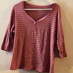 Preloved long sleeve pink T shirt